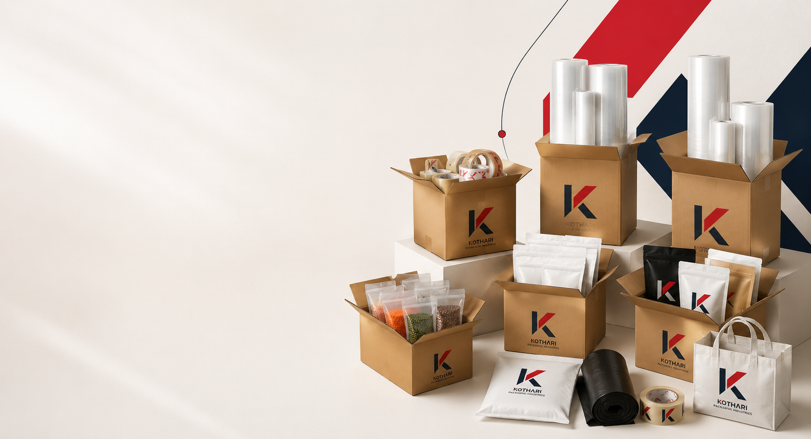 Premium Stretch Film, Shrink Film, Vacuum Bags, Packaging Rolls and Industrial Packaging Materials by Kothari Packaging Industries